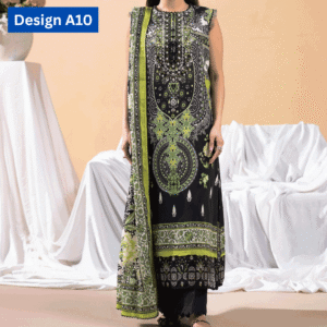 3-pc unstitched embroidered lawn suite gj gullbano V7 - Image 3