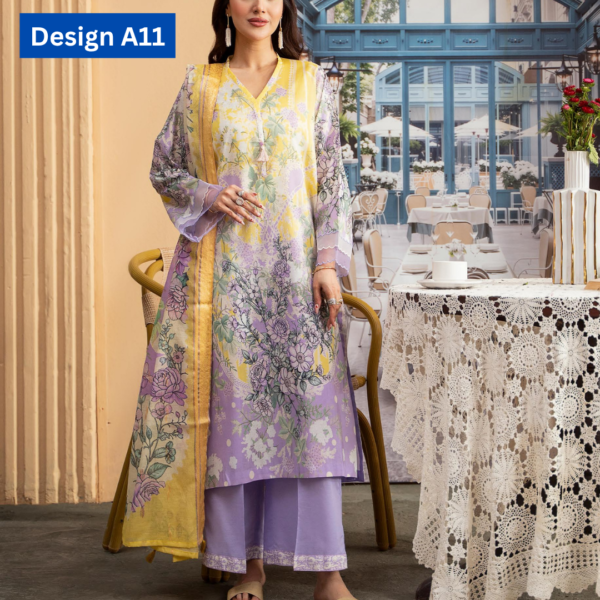 3-pc unstitched POP UP 3-Piece Unstitched Lawn Suit