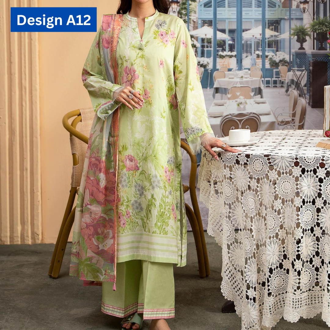 3-pc unstitched POP UP 3-Piece Unstitched Lawn Suit - Image 2