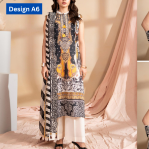 3-pc unstitched embroidered lawn suite gj Raya V1 - Image 7