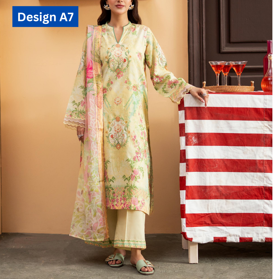 3-pc unstitched POP UP 3-Piece Unstitched Lawn Suit - Image 7