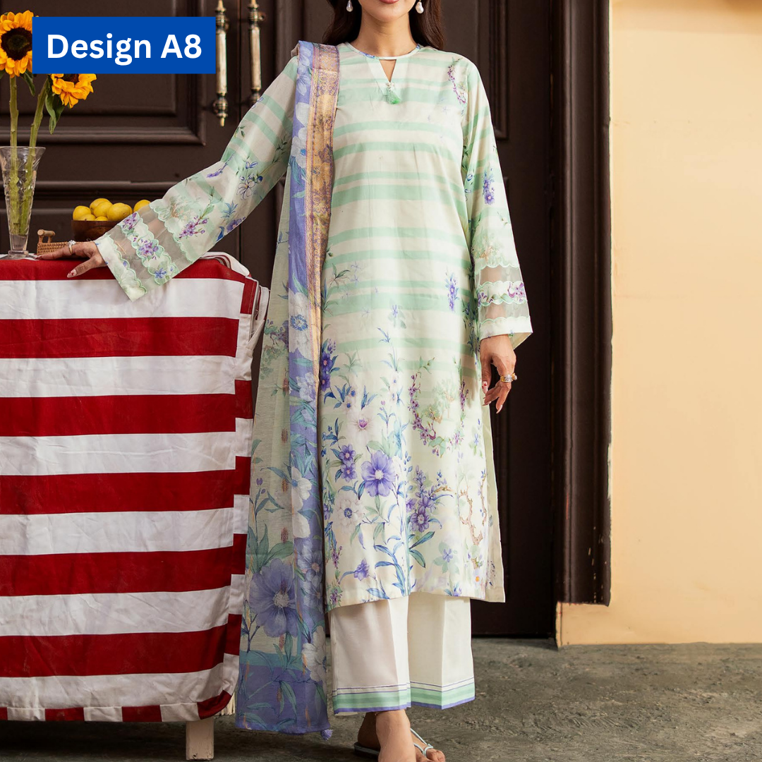 3-pc unstitched POP UP 3-Piece Unstitched Lawn Suit - Image 6